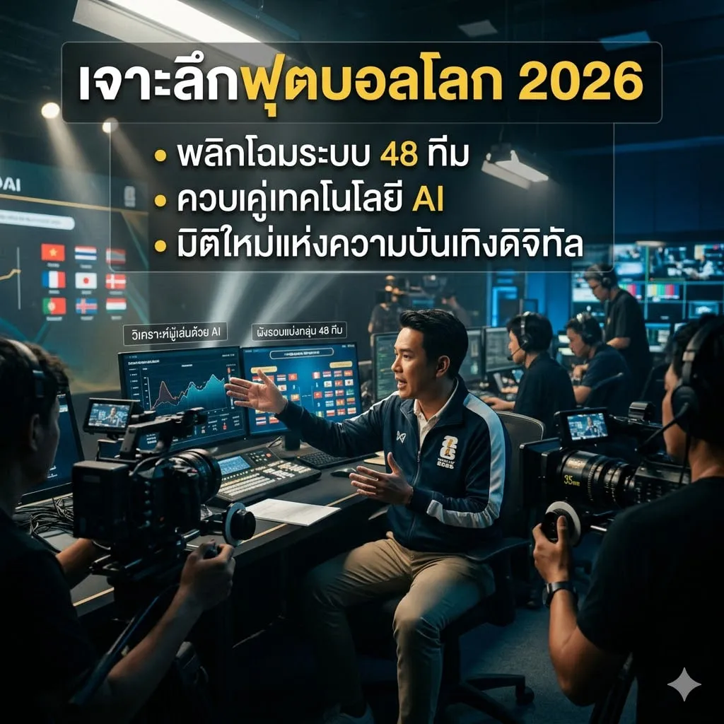 เจาะลึกฟุตบอลโลก 2026: พลิกโฉมระบบ 48 ทีม ควบคู่เทคโนโลยี AI และมิติใหม่แห่งความบันเทิงดิจิทัล
